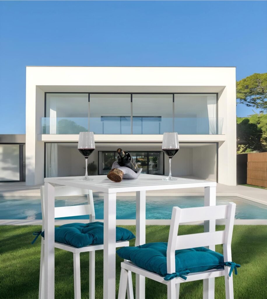 aluminium sun lounger, garden sun lounger, reclining sun lounger, outdoor aluminium furniture