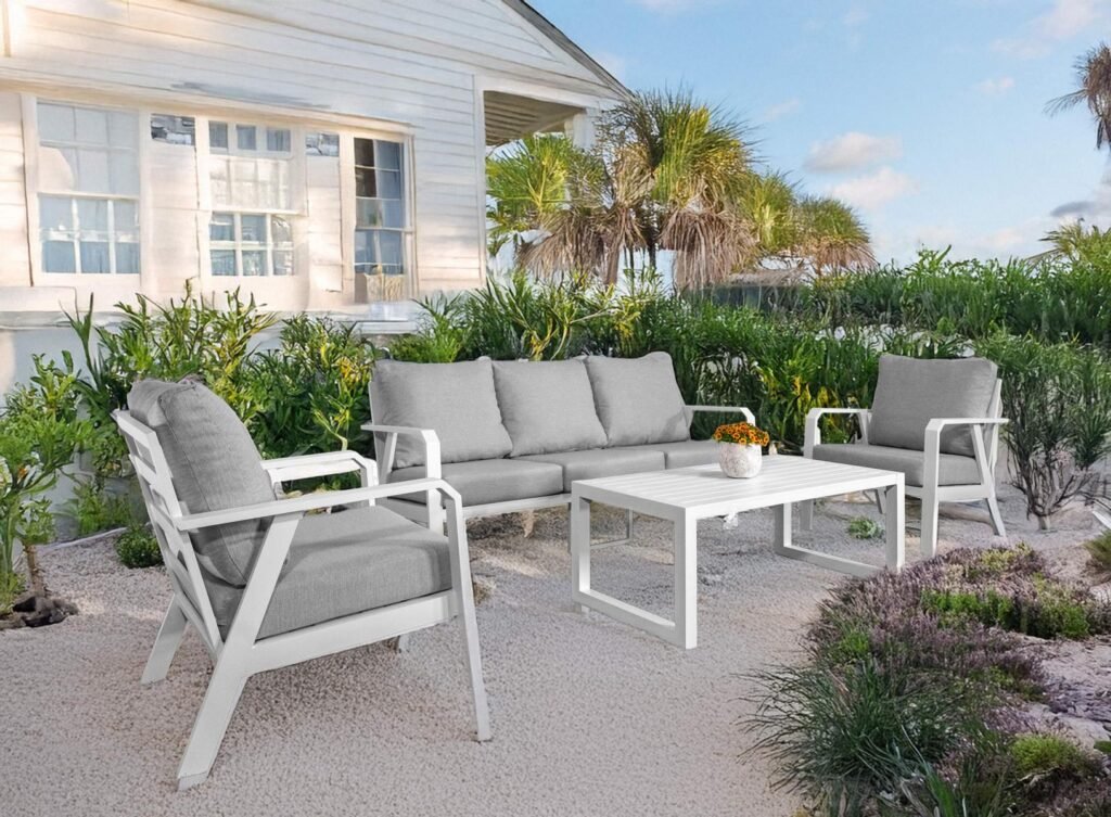 aluminium sun lounger, garden sun lounger, reclining sun lounger, outdoor aluminium furniture